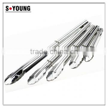 39020 Cheap Stainless Steel Kitchen Tongs BBQ Grill Food Salad Tongs photo-2