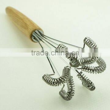 37041 New Style Stainless Steel Whisk With Wooden Handle photo-2