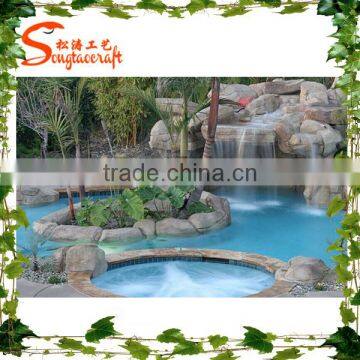 Latest Design Fiberglass Rock Waterfall Artificial Rock Waterfall for Garden and Home Decor Made in China photo-4