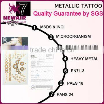 Waterproof Gold Tattoo Metallic Temporary Tattoo Stickers Temporary Body Art Tatoo photo-4