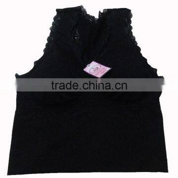 hot girls Seamless black short sport vest