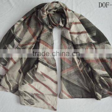 Fashion High Quality Women Viscose Print Geometric Pattern Designer Scarf photo-5