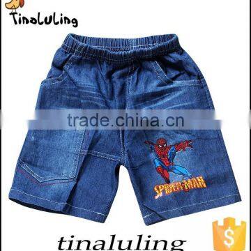 new boys spider man jeans wholesale summer pants shorts