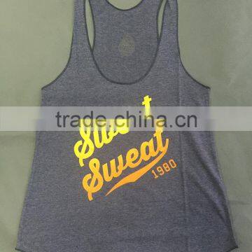 Custom asymmetrical t-shirt stringer tank shirt Fitness Wear