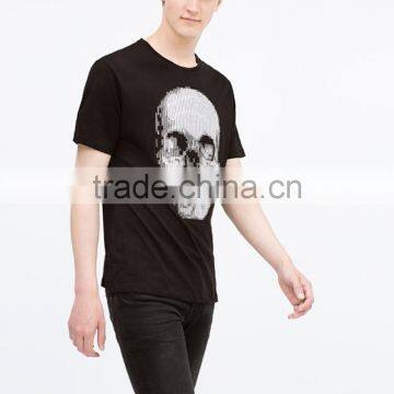 Short Sleeve Custom Skull Digital Printed T-shirt Wholesale China photo-3