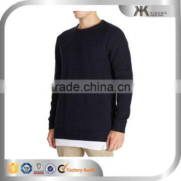 Wholesale Bulk Cheap Custom Crewneck Men's Quilted Sweatshirts photo-3