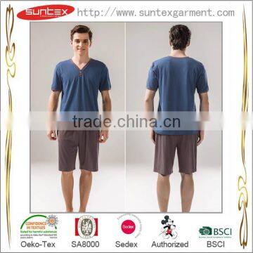 Men's Short Comfortable Pajamas With Pocket photo-2