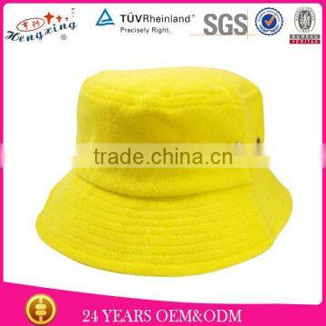 Wholesale Hot Sale Design Your Own Yellow Cheap Custom Terry Towel Bucket Hat