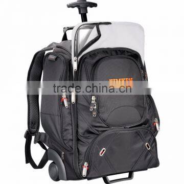 Elleven Wheeled TSA 17" Computer Backpack - Has Telescoping Handle, Inline Wheels and Comes With Your Logo. photo-4