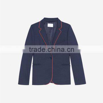 New Fashion Italian Collars Edging Trim Button Fasten Dot Print Jackets Womens photo-6