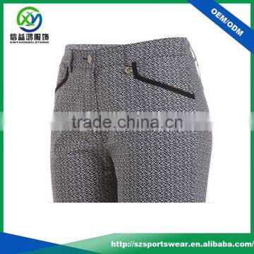 2016 Fashion Design Ladies 100% Polyester Waterproof Golf Long Pant , Full Sublimation Printing Sports Trousers photo-3