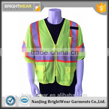 100% polyester ANSI heat transfer public safety vest