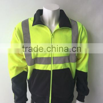 Two-color high visibility polar jacket with reflective tapes meet AS/NZ 1906.4:2010