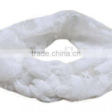 Kids Girl Elastic Lace Cross Headband, Elastic Lace Headband for Kids photo-5