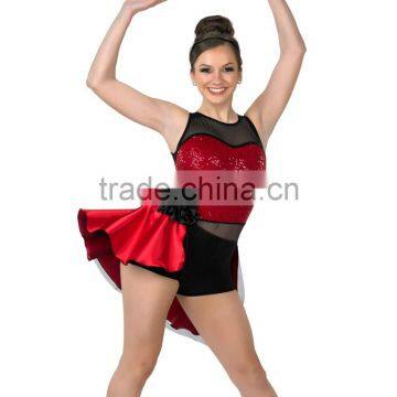 New Arrival Tap and Jazz Costumes- Half Satin Skirt -women Adult Jazz Dance Wear photo-2