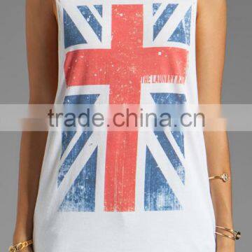 Ladies White Polyester Tank Top photo-4