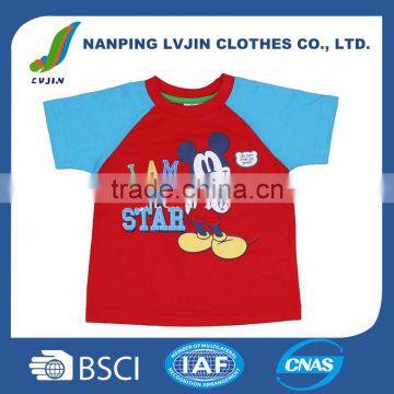 hot sale children wear lovely pattern cotton kids wear for children printing Mickey t shirt