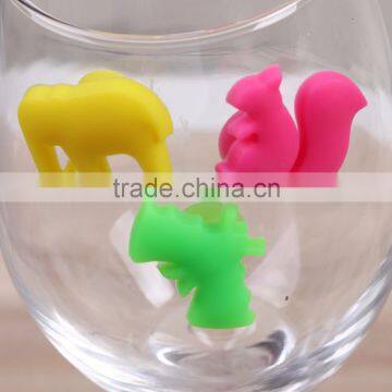 Wine Accessories Silicone Wine Glass Charms Animal Multicolor Silicone Wine Glass Makers photo-2