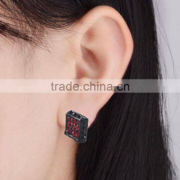 Customized One Gram Diamond Funky Earrings In Zinc Alloy Jewelry For College Girls Wholesale photo-3