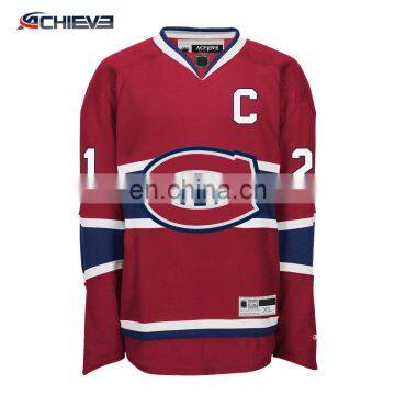 sports team custom cheap wholesale custom ice hockey jersey