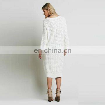 Women Loose Fit Long Sweater Pullover Round Collar Design For Ladies photo-3