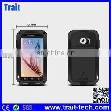 Original LOVE MEI Powerful Metal Aluminium Gorilla Glass Hybrid Case for Samsung Galaxy S6 G9200 photo-2