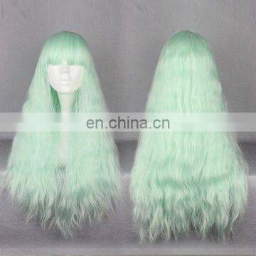 Lolita Gradient green Long Curly Wavy Wigs For Cosplay Party Wig