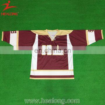 Healong Custom Logo Hockey Wear Wholesale Cheap Design Sublimation Hockey Jersey