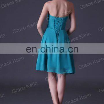 2015 Grace Karin New Women's Sexy Short Off-Shoulder Bridesmaid Dress CL3474 photo-2