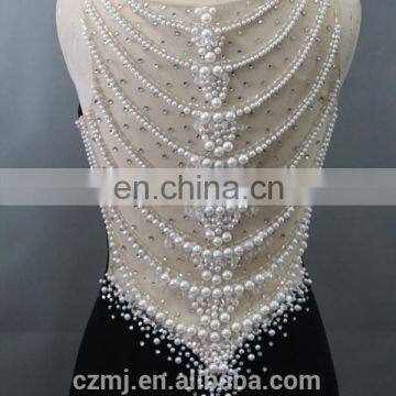 2016 Black Bead V Neck Side Split Sexu Back Open Evening Dress photo-5
