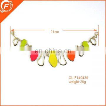 2017 fashion nice colorful long chain metal accessory for clothes bags garments