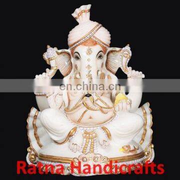 Ganesh Figurine Marble Statue D008