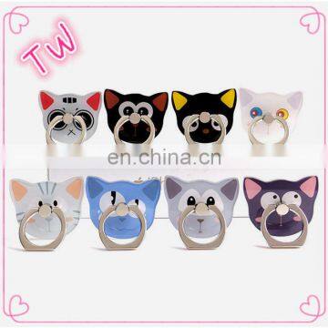 Amazon Best Selling Cartoon Funny Animal Design Plastic Mini Cell Phone Ring Holder for Desk