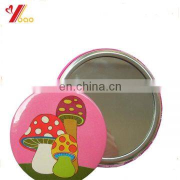 Custom deisgn wholesale cheap tin makeup mirror, tin mirror pocket size