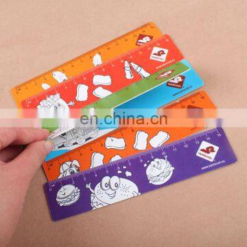 BSCI Customized logo cheap 15cm plastic flexible ruler