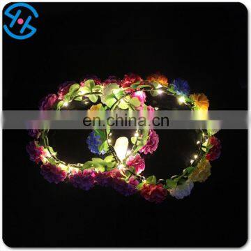 2017 Popular led light hair accessories flower