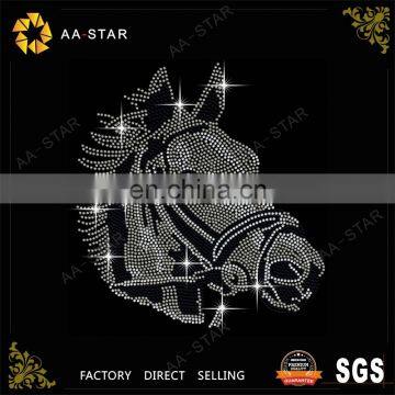 Hot sale broncos hot fix rhinestone transfer for garment decoration