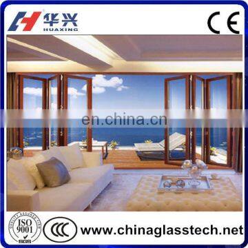 Novel design aluminium profile insulated glass sliding door accordion