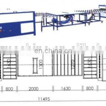 Hollow glass machinery is composed of :1.Washing machine;2.Converyor table ;3. Tilting Table ;4. Hot roller press machine