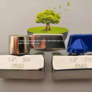 Stainless Steel 1/4 MINI Ball Valve F/F ， DN8 Sanitary Ball Valve photo-2