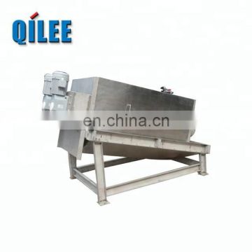 Multi-plate sludge dewatering screw press machine for food processing plants