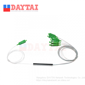 Mini Passive FTTH Fiber Optic Cable 1x6 PLC Splitter