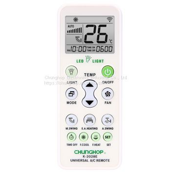 K-2028E LED Light Remote Control Universal Air Conditioner Remote Codes