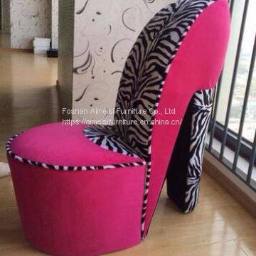 Modern creative design colorful shoe shaped furniture high heel shoe chair