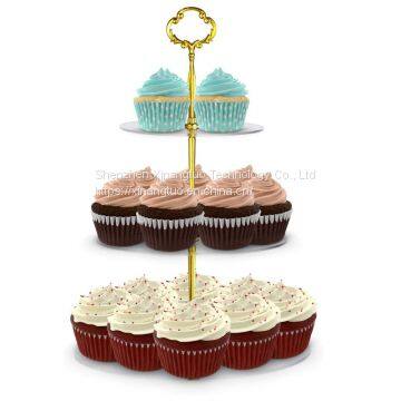 High Quality Custom Clear Happy Birthday Decoration Acrylic Wedding Cake Stand photo-3