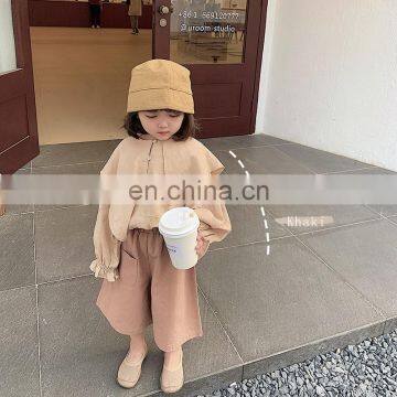 C1057/White Cool Irregular Collar Thin Kids Shirts for Girls High Quality Fashion Sweet Girls Top photo-4