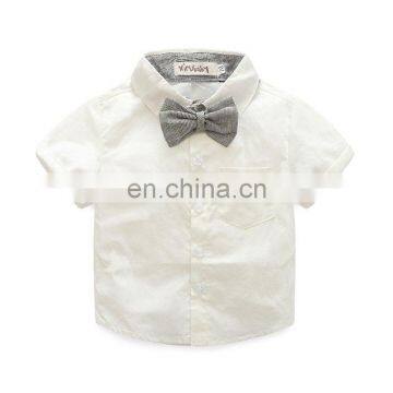 2019 SUMMER KIDS Gentleman Bowknot Blouse With Suspender Shorts 3PC SET Newborn Baby Clothing Sets photo-5