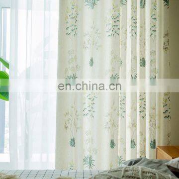 Wholesale Cheap Beatiful Flowers Printed Cotton Linen Fabric Drapes Window Curtain Made Order Room photo-7