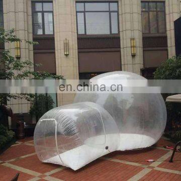 Outdoor Advertising Inflatables Transparent Inflatable Camping Bubble Tent With Tunnel