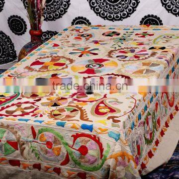 Uzbekistan Art Suzani Hand Made Cotton Bed Cover Home Decor Bedding Set Twin Size Suzani Table Cover photo-3